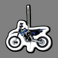 Motorcycle Tag W/ Zipper Pull Clip (Blue)